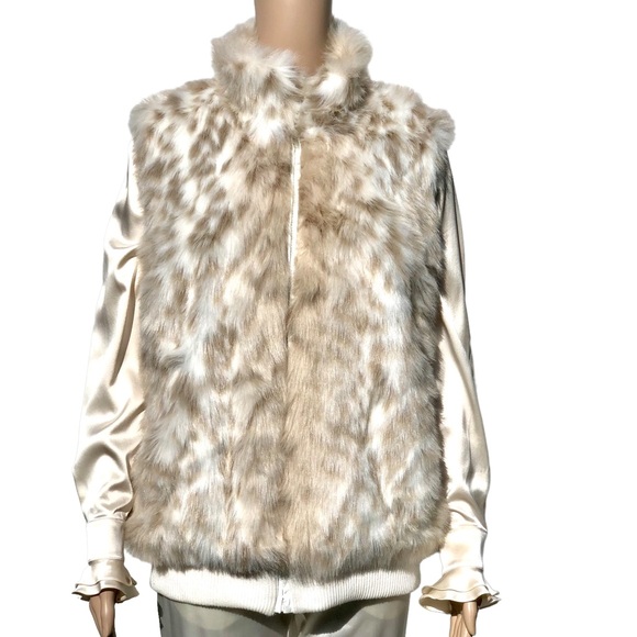 Coldwater creek faux fur vest Sz XL - Picture 4 of 15